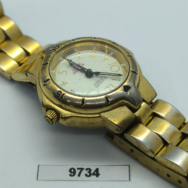 PROJECT TO FIX GUESS LADIES ARABIC DIAL GOLD PLATE WATCH EU SHIP WATCH 9734