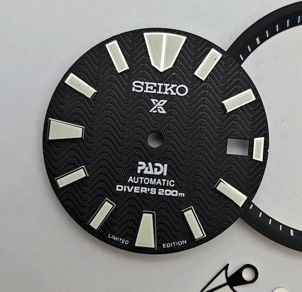 SEIKO BLACK PROSPEX SAMURAI PADI 7002 7000 DIAL MINUTE TRACK HAND SET WATCH 5771