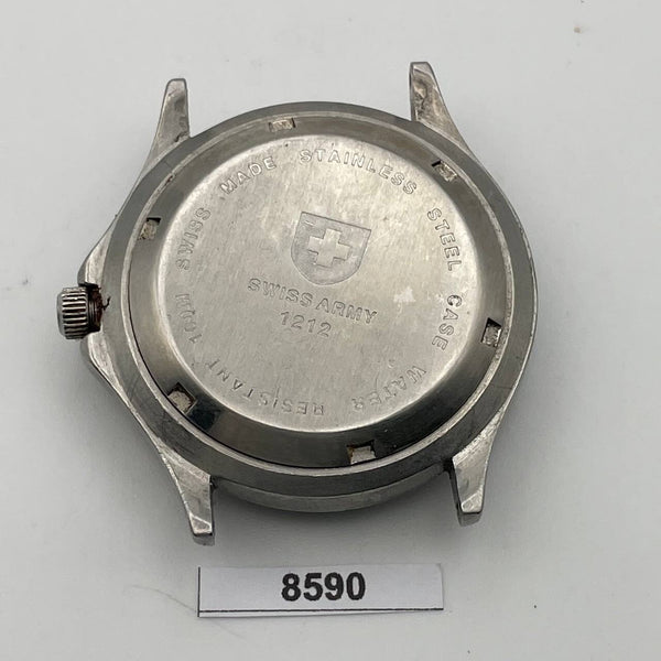 PROJECT TO FIX SWISS ARMY AUTOMATIC POLISHED SS MENS DATE WATCH EU SHIP 8590