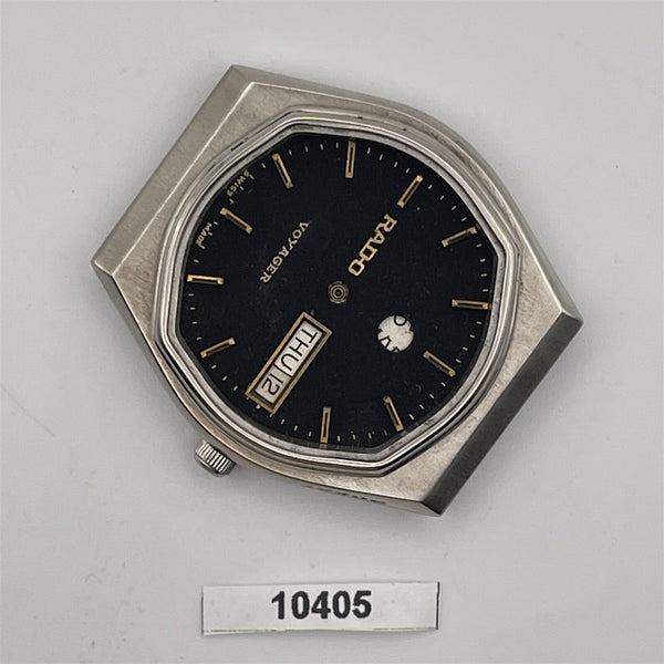 PROJECT TO FIX RADO VOYAGER SS HOODED LUGS DAY DATE EU SHIP MENS 10405 WATCH