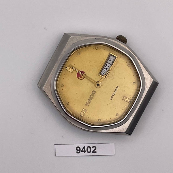 PROJECT TO FIX RADO VOYAGER SS HOODED LUGS DAY DATE EU SHIP MENS WATCH 9402