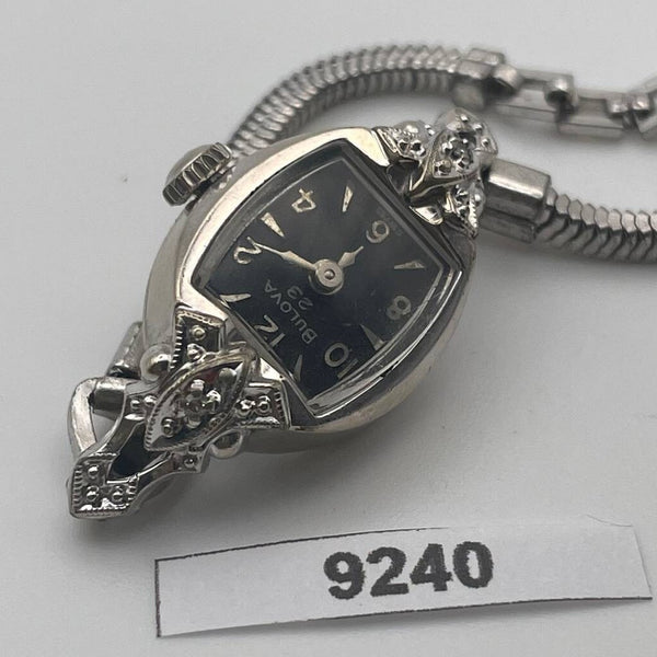 PROJECT TO FIX BULOVA LADIES ARABIC COCKTAIL PETITE MANUAL SS WATCH EU SHIP 9240
