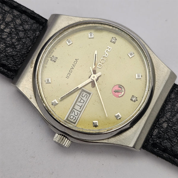 PROJECT TO FIX RADO VOYAGER ROUND THICK LUGS DATE EU SHIP BOYSIZE SS WATCH