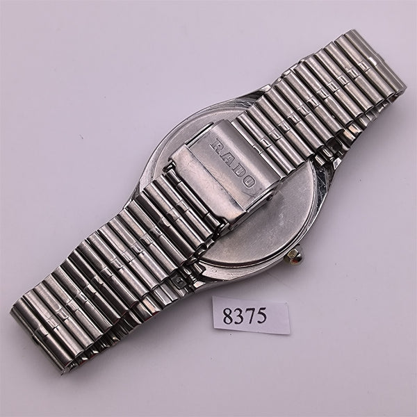 PROJECT TO FIX RADO GOLD PLATE SS BLACK DIAL DAY DATE  EU SHIP MENS 8375 WATCH