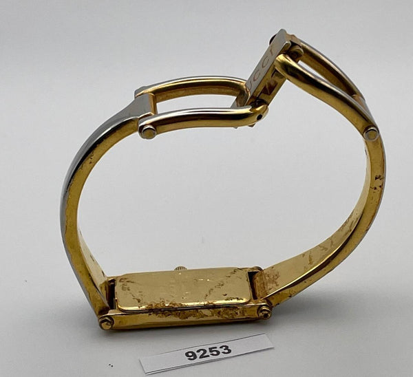 PROJECT TO FIX GUCCI LADIES BANGLE GOLD PLATE 1500 WATCH EU SHIP WATCH 9253