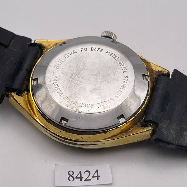 PROJECT TO FIX BULOVA GOLD DAY DATE CUSHION AUTO MENS 8D24 EU SHIP WATCH