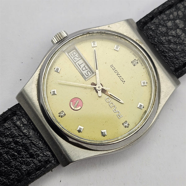 PROJECT TO FIX RADO VOYAGER ROUND THICK LUGS DATE EU SHIP BOYSIZE SS WATCH