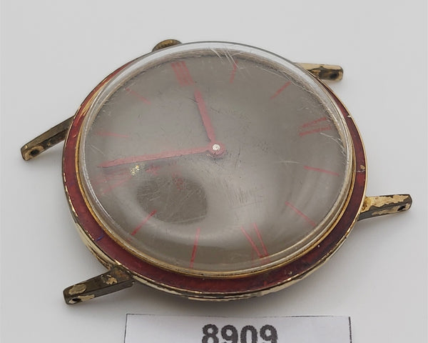 PROJECT TO FIX MAJESTIC MANUAL WIND ROUND EU SHIP MENS GOLD PLATE WATCH 8909