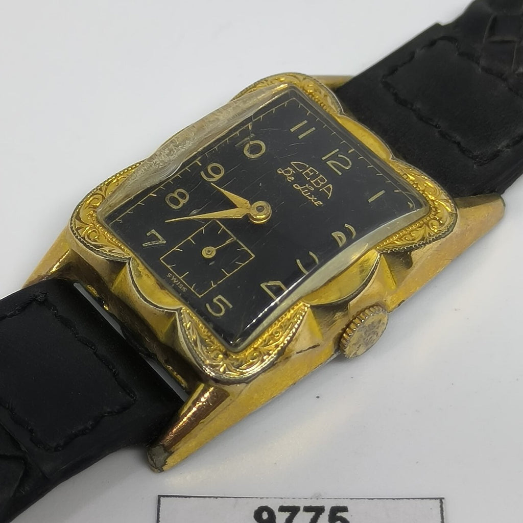 PROJECT TO FIX CEBA ARABIC DIAL GOLD PLATE MIDSIZE MANUAL WIND WATCH 9775