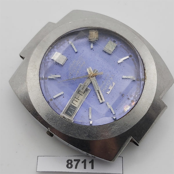 PROJECT TO FIX TECHNOS SS CUSHION THICK DAY DATE AUTOMATIC MENS WATCH 8711