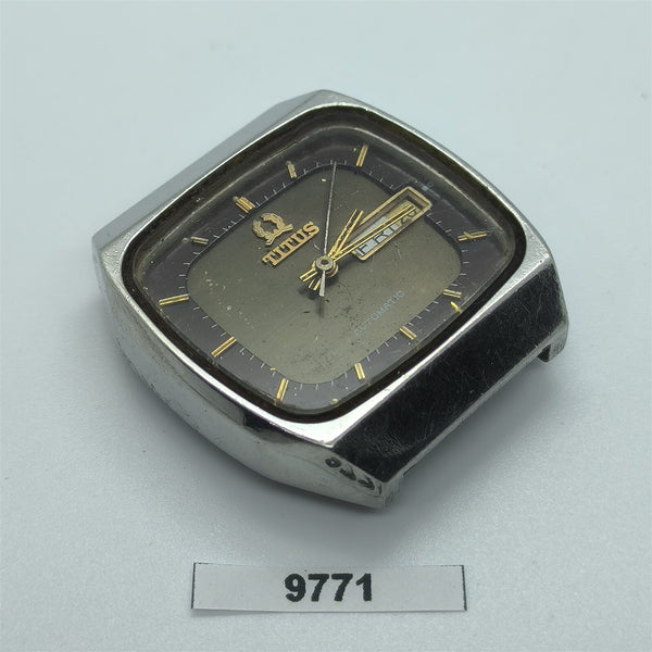 PROJECT TO FIX SOLVIL TITUS MENS SS CUSHION CASE DAY DATE WATCH EU SHIP 9771