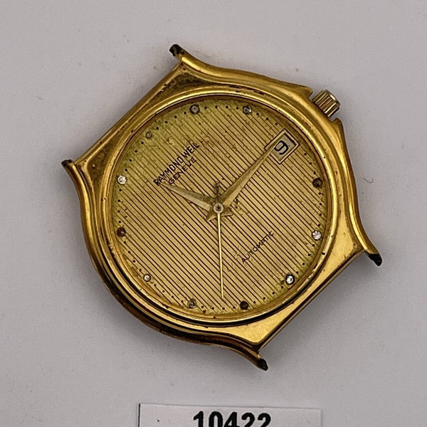 PROJECT TO FIX RAYMOND WEIL GOLD PLATE MENS MIDSIZE AUTOMATIC WIND WATCH 10422