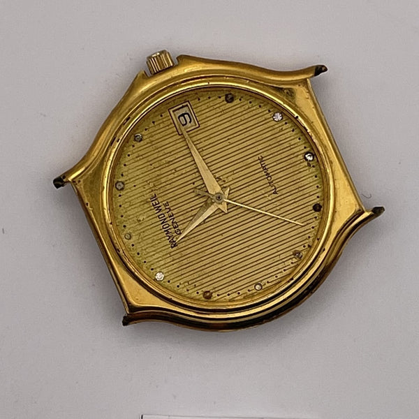 PROJECT TO FIX RAYMOND WEIL GOLD PLATE MENS MIDSIZE AUTOMATIC WIND WATCH 10422