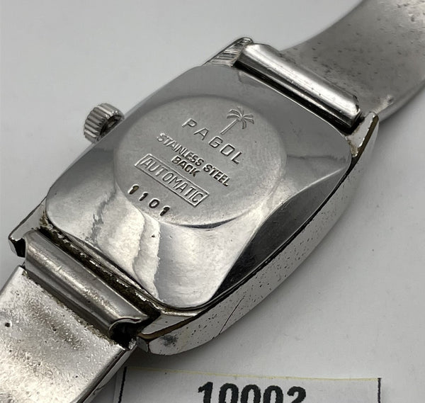 PROJECT TO FIX PAGOL SWISS AUTO SS LADIES TONNEAU DATE WATCH EU SHIP 10002
