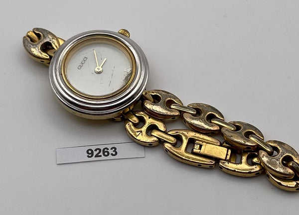 PROJECT TO FIX GUCCI LADIES RICE BEADS BAND GOLD PLATE WATCH EU SHIP WATCH 9263