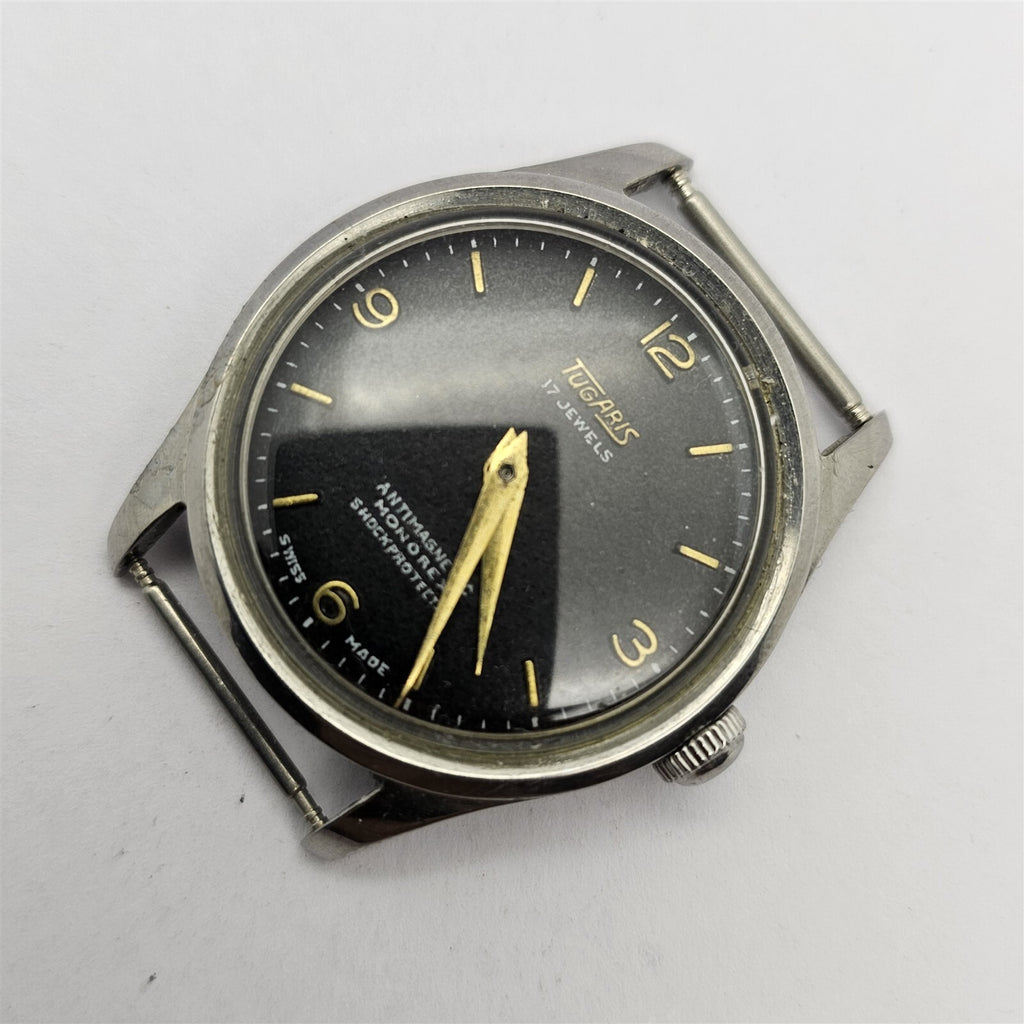 PROJECT TO FIX TUGARIS ARABIC DIAL MANUAL WIND ROUND EU SHIP MIDSIZE WATCH