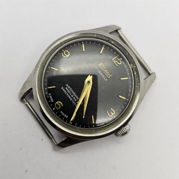 PROJECT TO FIX TUGARIS ARABIC DIAL MANUAL WIND ROUND EU SHIP MIDSIZE WATCH