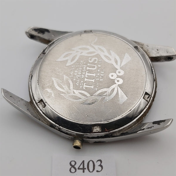 POLISHED VINTAGE SOLVIL TITUS SS MENS ROUND MANUAL WIND COVER CASE KIT BVT08403