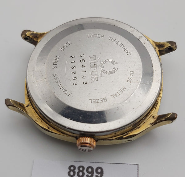 PROJECT TO FIX SOLVIL TITUS CUSHION MENS DATE AUTO GOLD PLATE WATCH 8899