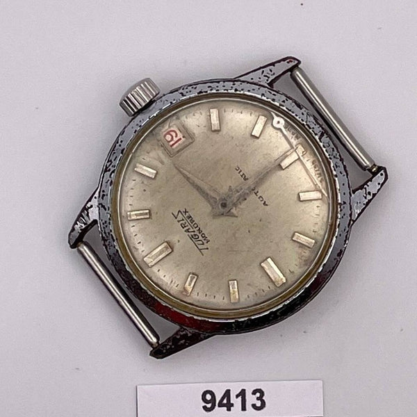 PROJECT TO FIX TUGARIS SILVER DIAL ROUND AUTOMATIC EU SHIP MENS WATCH 9413