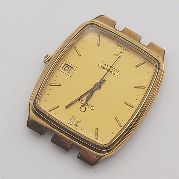 PROJECT TO FIX OMEGA SEAMASTER ROMAN DATE QUARTZ GOLD DIAL MENS WATCH BVT10515