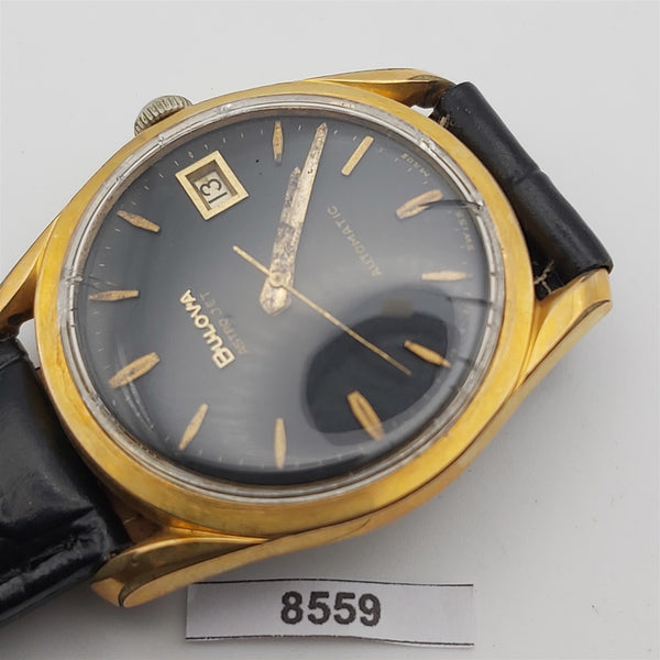 PROJECT TO FIX BULOVA GOLD PLATE AUTOMATIC WIND MENS DRESS WATCH BVT8559