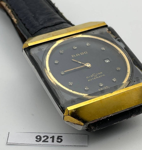 PROJECT TO FIX RADO DIASTAR GOLD CUSHION DAY DATE EU SHIP MENS WATCH 9215