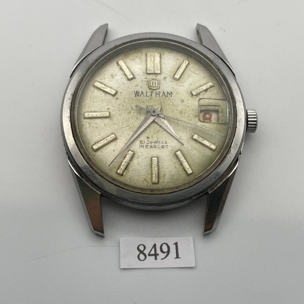 PROJECT FIX WALTHAM ROUND SS THICK LUGS MANUAL WIND 8491 DATE EU SHIP WATCH