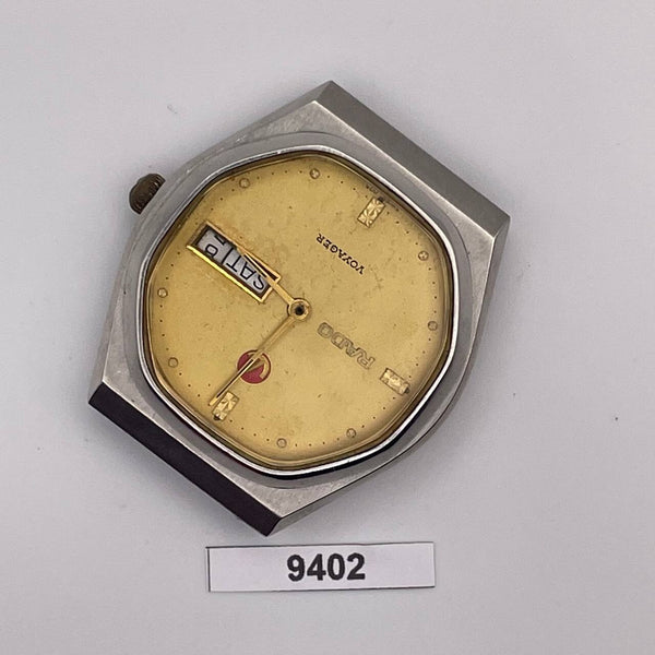 PROJECT TO FIX RADO VOYAGER SS HOODED LUGS DAY DATE EU SHIP MENS WATCH 9402