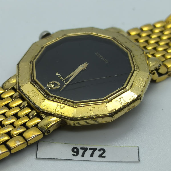 PROJECT TO FIX CYMA GOLD PLATE SLIM WATCH EU SHIP MENS WATCH 9772