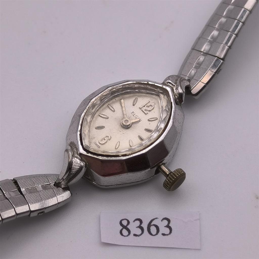 PROJECT TO FIX ART DECO ELGIN SS ARABIC LADIES MANUAL WIND WATCH 8363