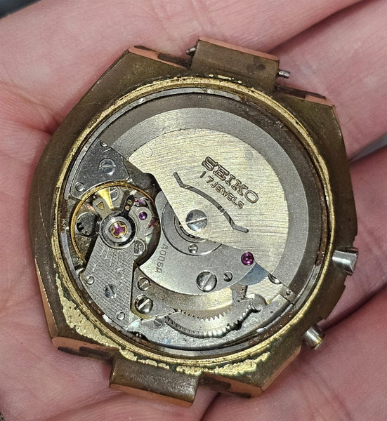 PROJECT FIX SEIKO BELLMATIC 4006 MENS GOLD AUTO DAY DATE WATCH EU SHIP 10026