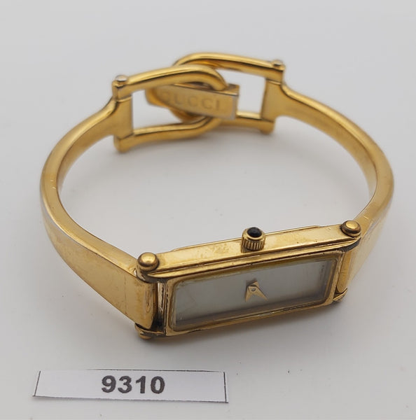 PROJECT TO FIX GUCCI LADIES BANGLE GOLD PLATE 1500 WATCH EU SHIP WATCH 9310