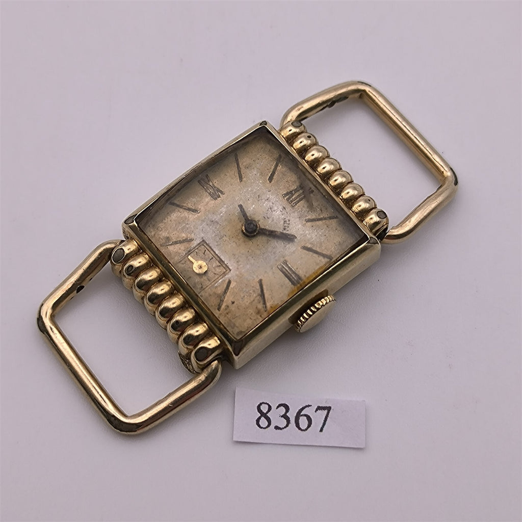 PROJECT TO FIX LORD ELGIN ROMAN DIAL GOLD PLATE MIDSIZE MANUAL WIND WATCH 8367