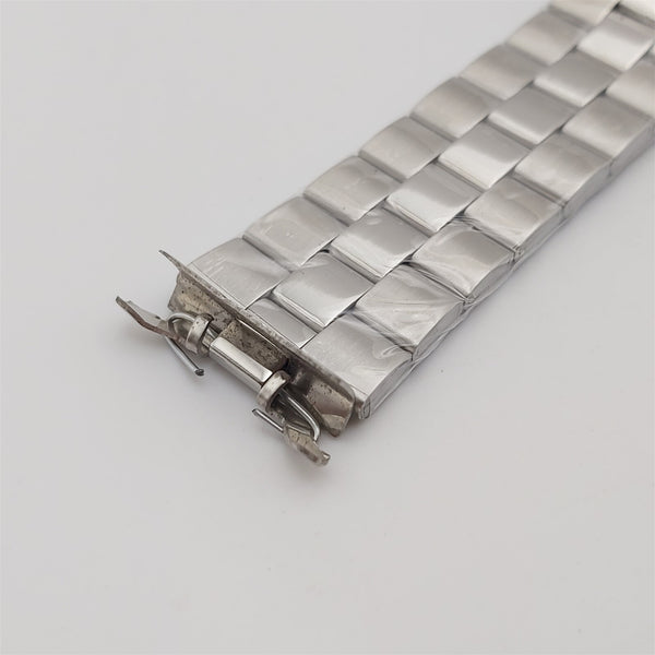 NEW SEIKO PANDA 6138-8020 FOLDED STAINLESS STEEL BAND BRACELET CHRONOGRAPH WATCH