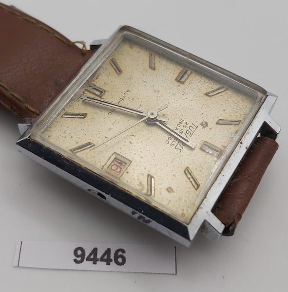 PROJECT TO FIX TUGARIS SILVER DIAL AUTOMATIC CUSHION EU SHIP MENS 9446 WATCH