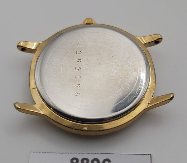 PROJECT TO FIX MOVADO BLACK MINIMALIST DIAL ROUND LADIES GOLD DRESS WATCH 8896