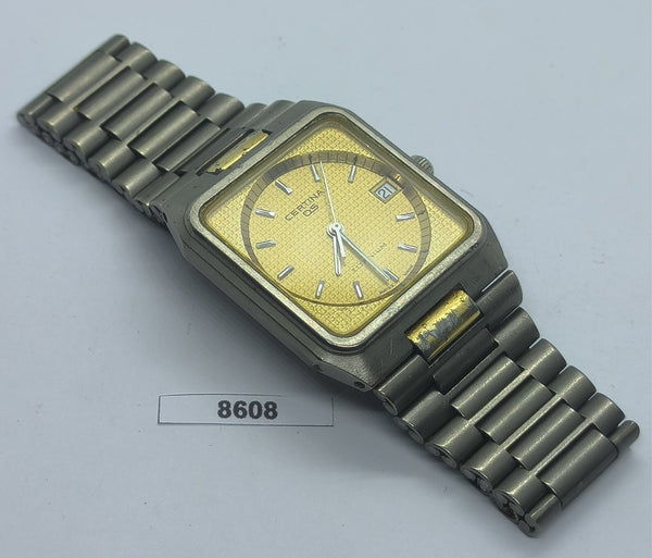 PROJECT TO FIX CERTINA DS CUSHION TITANIUM CASE QUARTZ DATE WATCH 8608