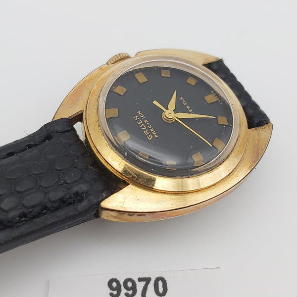 PROJECT TO FIX GRUEN LADIES BLACK DIAL COCKTAIL PETITE MANUAL GF WATCH 9970