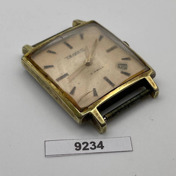 PROJECT TO FIX TUGARIS ART DECO MANUAL WIND CUSHION EU SHIP MIDSIZE WATCH 9234
