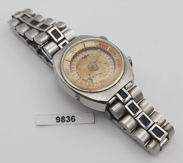 PROJECT TO FIX VINTAGE BULOVA 666ft DIVER CASE DATE AUTO LADIES WATCH 9836