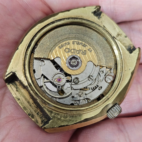 PROJECT TO FIX RADO COMPANION GOLD AUTOMATIC CUSHION EU SHIP MENS WATCH 8568