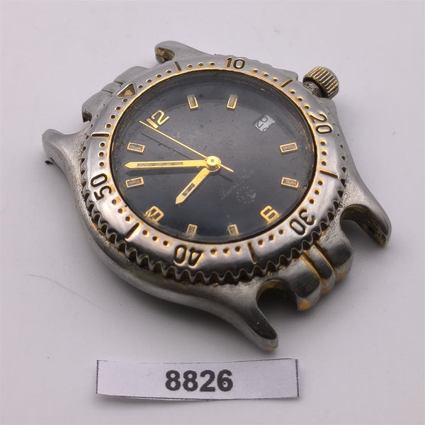 PROJECT TO FIX BULOVA MARINE STAR QUARTZ MENS GOLD PLATE SS WATCH 8826 EU SHIP