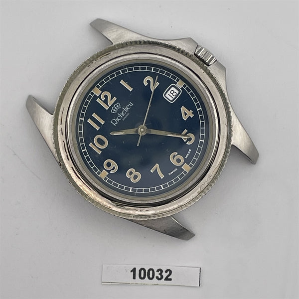 PROJECT TO FIX RICHELIEU MENS SS ROMAN DIAL DIVER DATE WATCH 10032