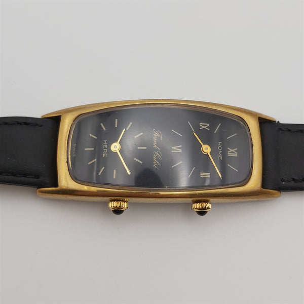 PROJECT TO FIX FRANK CALVE GOLD PLATE DUAL TIME TONNEAU LADIES MANUAL WATCH 8168