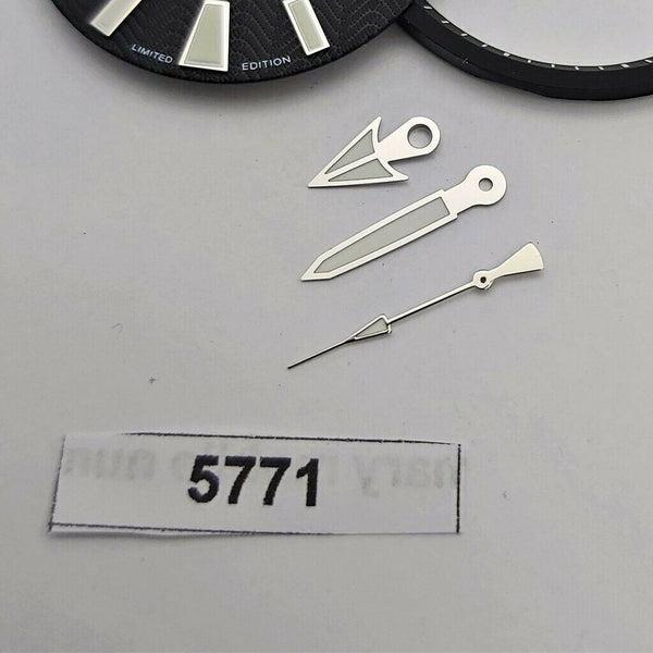 SEIKO BLACK PROSPEX SAMURAI PADI 7002 7000 DIAL MINUTE TRACK HAND SET WATCH 5771