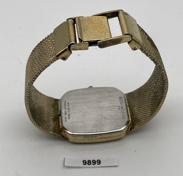 PROJECT TO FIX BULOVA QUARTZ MENS GOLD PLATE DRESS WATCH EU SHIP 9899