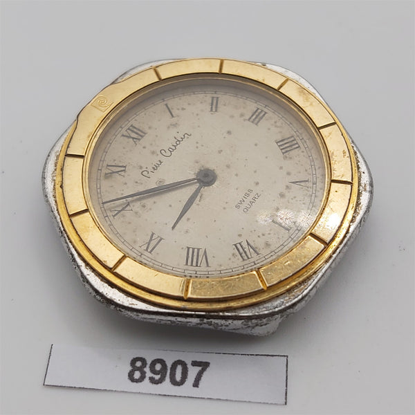PROJECT TO FIX PIERRE CARDIN ROMAN DIAL MIDSIZE GOLD SS UNISEX WATCH 8907