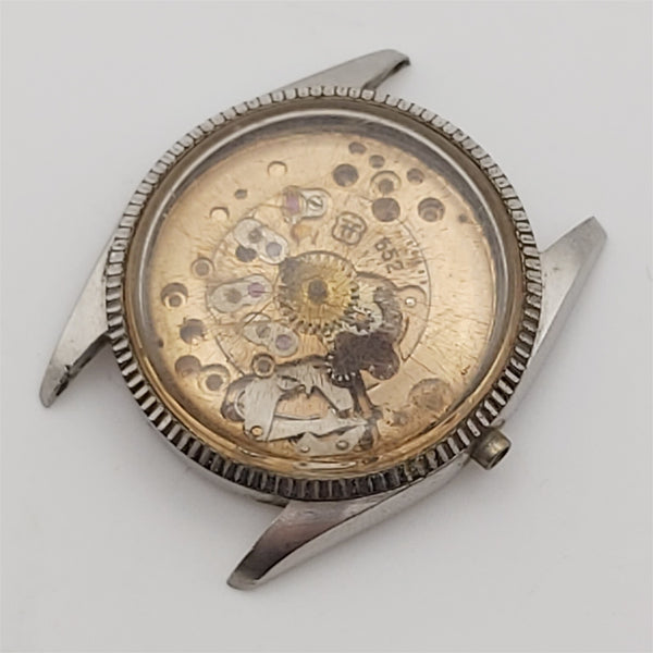 PROJECT FIX WALTHAM COIN RIMMED BOY SIZE THICK LUGS MANUAL WIND WATCH 6631