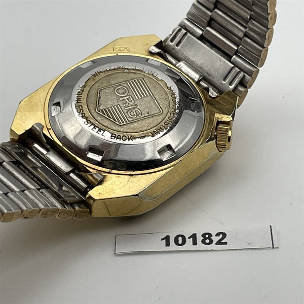 PROJECT TO FIX ORIS GOLD PLATE AUTOMATIC WIND LADIES DAY DATE WATCH BVT010182